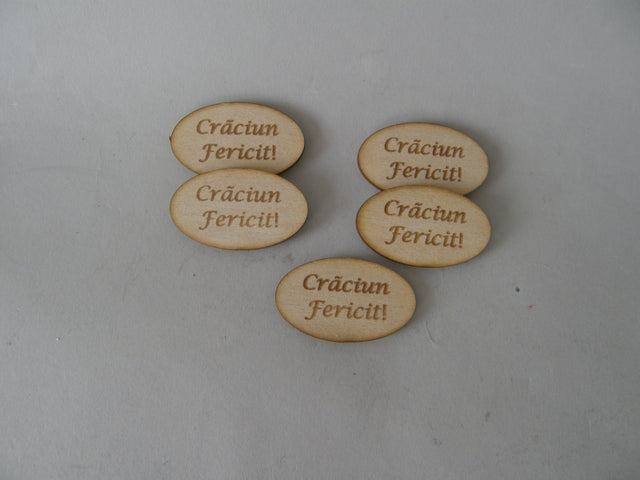 imagine produs Dec.lemn 5x3cm s/10 Craciun fericit
