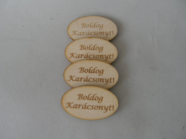 imagine produs Dec.lemn 5x3cm s/10 Happy Christmas