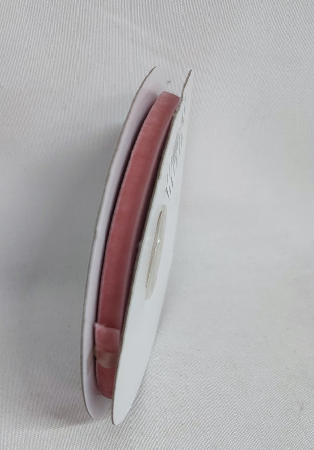 Banda decor catifea 0.6cmx10m roz pudra