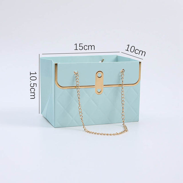 imagine produs Geanta pe lant placat cu aur 15x10x10.5cm menta