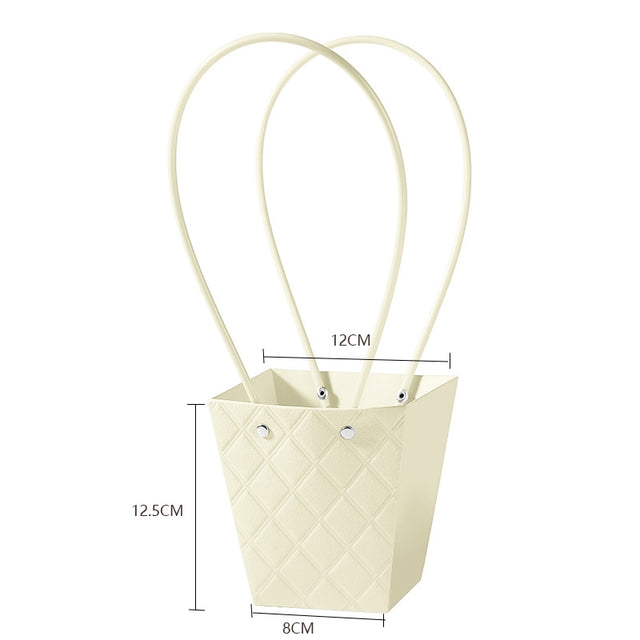 Pungi ptr.aranjamente florale 12x8x12.5cm crem