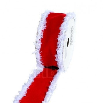 imagine produs Banda Decor Catifea 38mmx5m Rosu/Alb