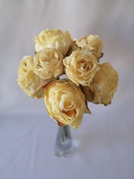 BUCHET TRANDAFIRI x8 27CM CREM