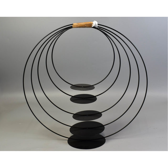 Set cerc metalic pe talpa 20/25/30/35/40cm negru
