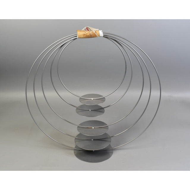 Set cerc metalic pe talpa 20/25/30/35/40cm argintiu