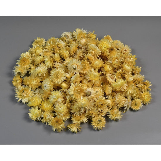 Capete flori de paie alb natur