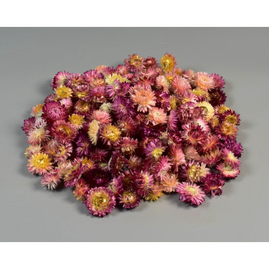 Capete flori de paie roz natur