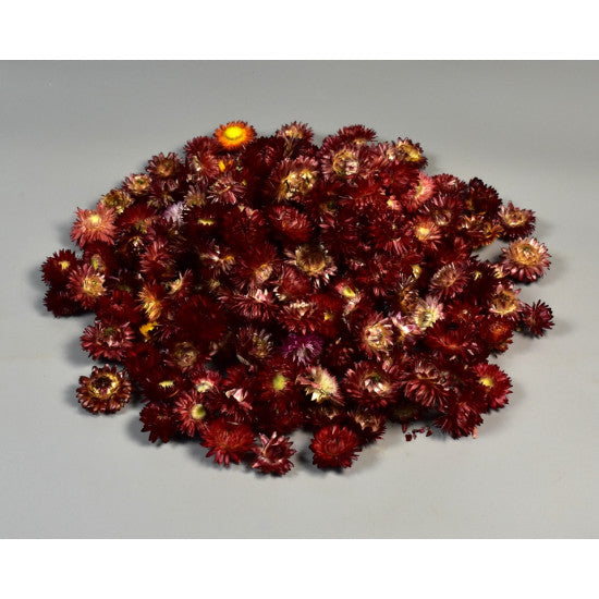 Capete flori de paie rosu