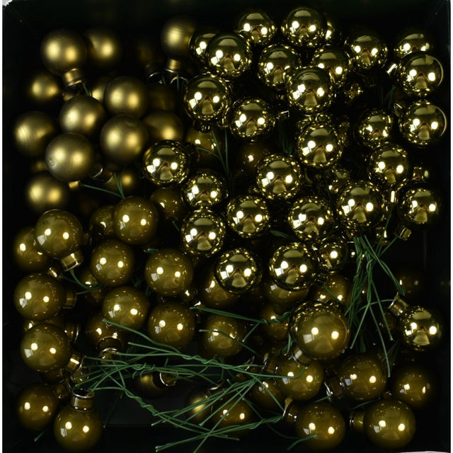 Pick glob din sticla 2cm S/144 verde cedru