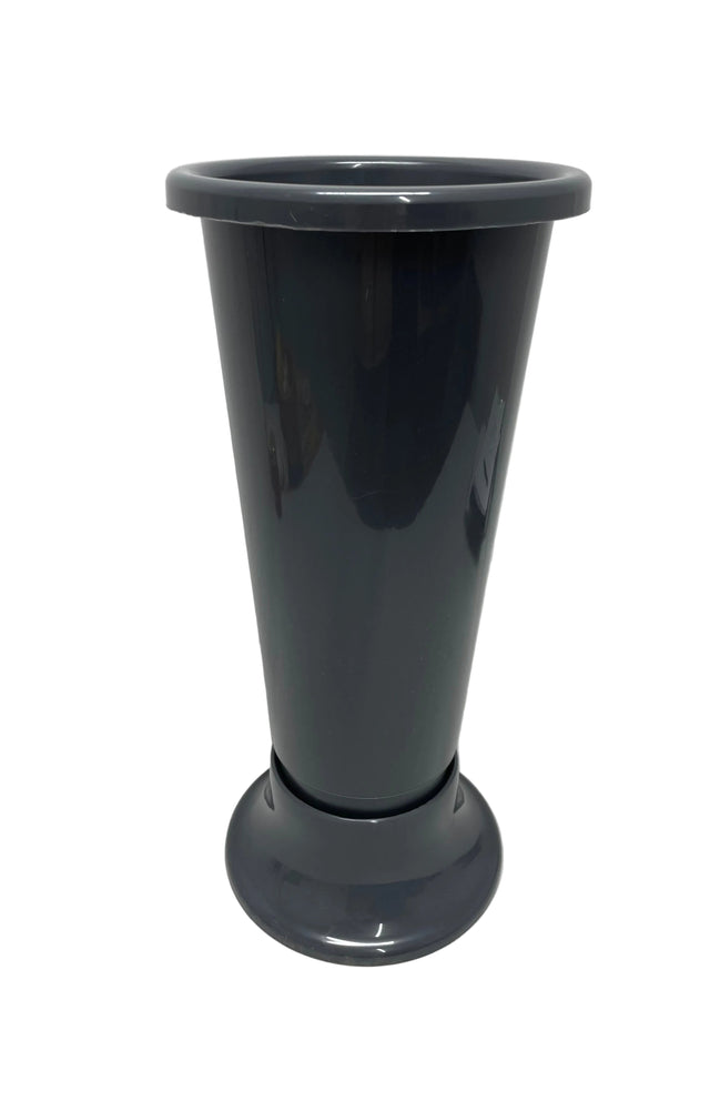 Vaza plastic cu talpa 18x45cm gri