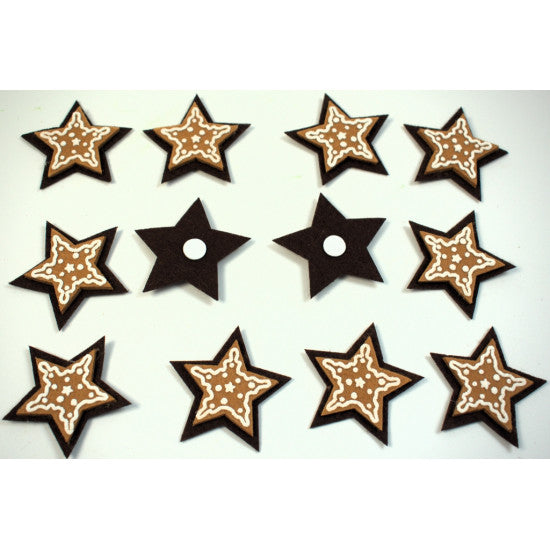 Fig. turta dulce forma stele din pasla autoad. 4.5x4.5 cm 12buc/pachet