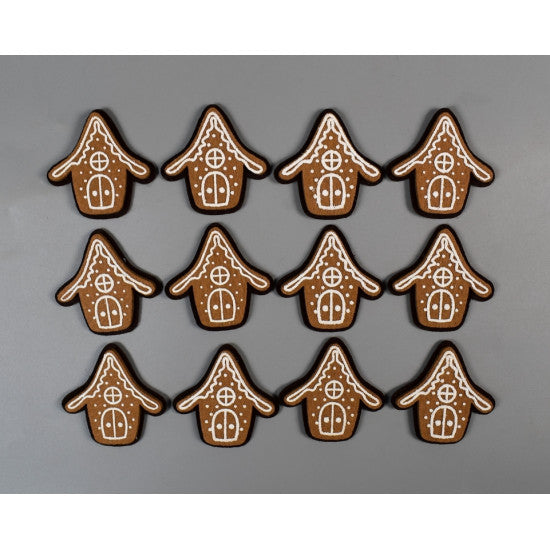 Fig. turta dulce din pasla forma casa 5x5cm 12buc/pachet