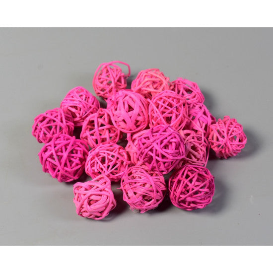 Mingi din nuiele 3cm inalbit roz(30buc/pachet)