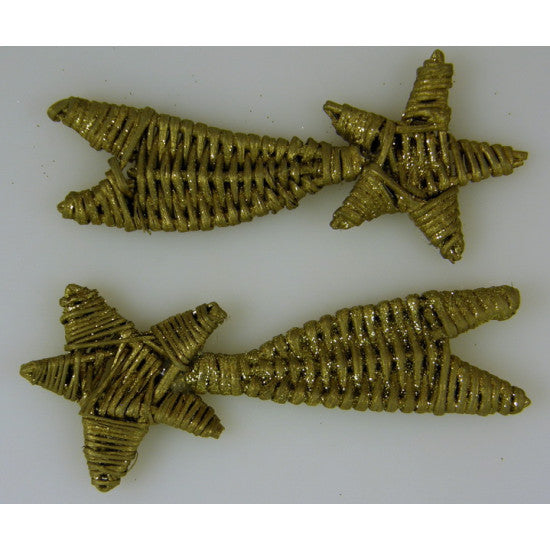 Stele din nuiele auriu cu glitter