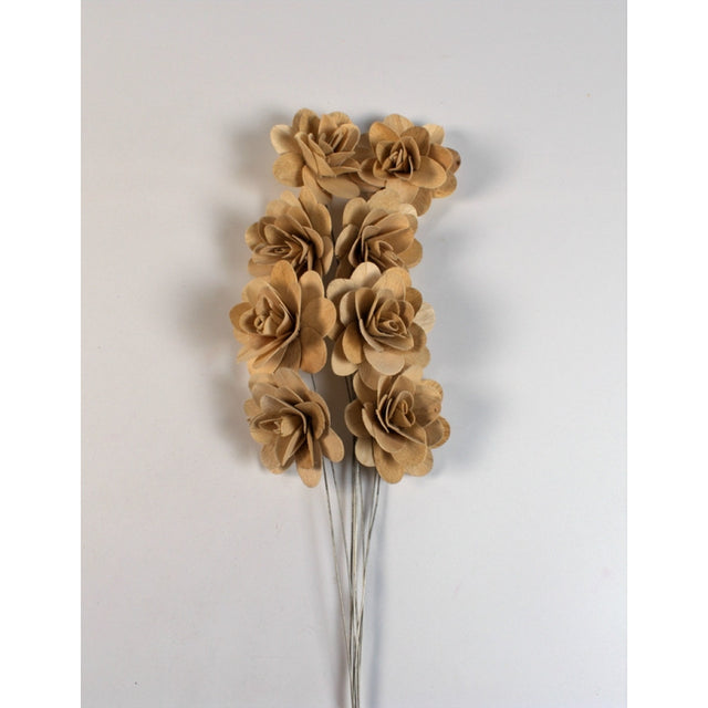 Trandafiri din lemn 6cm natur