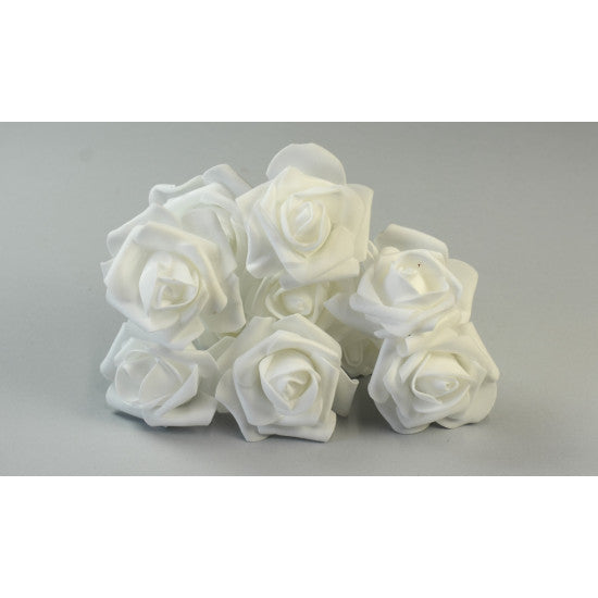 Trandafiri polifoam 7cm s/50 alb