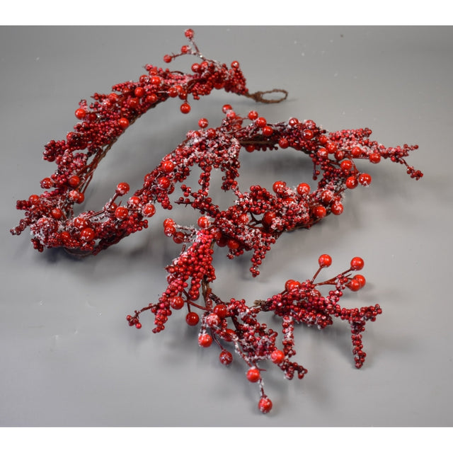 Ghirlanda cu bilute inzapezite 1m rosu