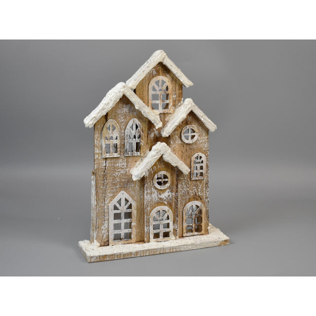 Case din lemn cu led 32×24×7cm natur