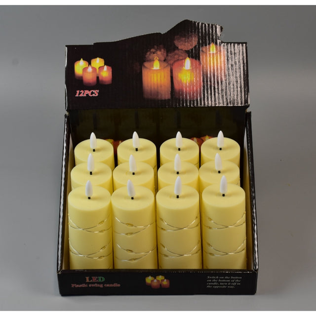 Lumanari pastile cu led 11cm 12buc/pachet