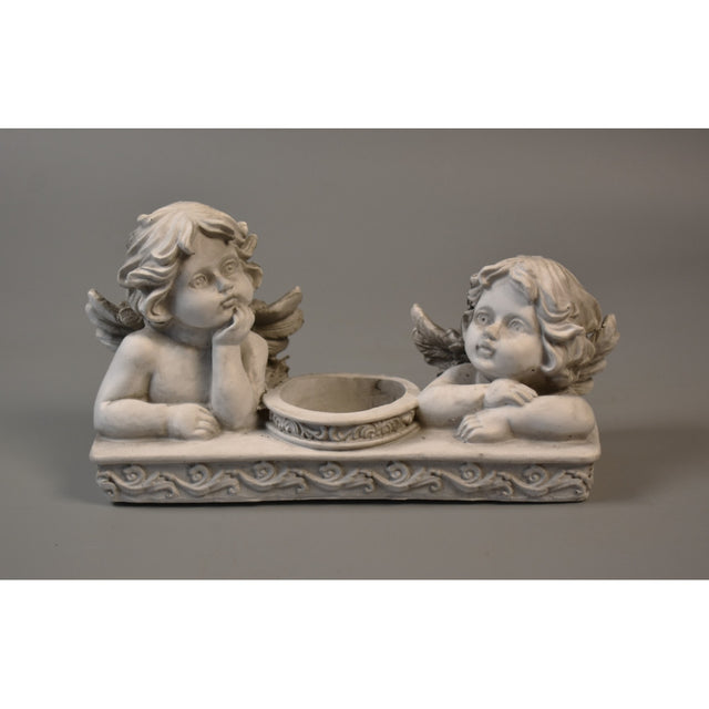 Suport lumanara cu ingeras alb antic