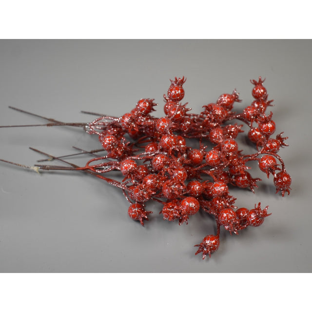 Pick macese rosu cu glitter