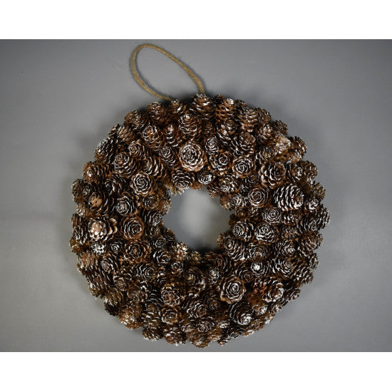 Coronita din con larici 24cm inzapezit