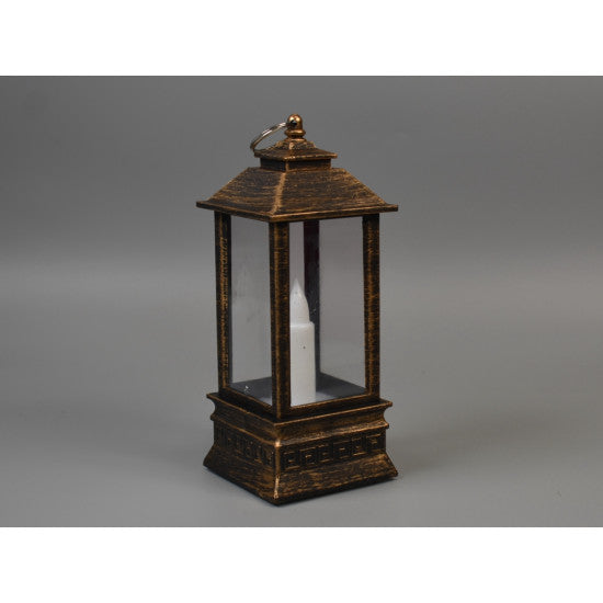 Felinar cu led 20cm antic auriu