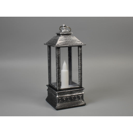 Felinar cu led 20cm antic argintiu