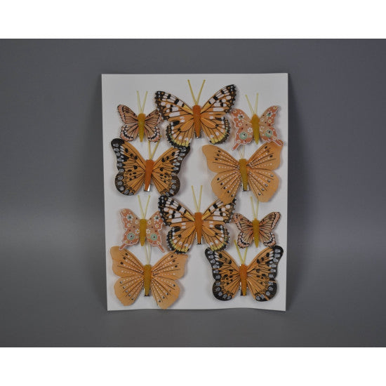 Fluturi cu clame 5-8cm portocaliu