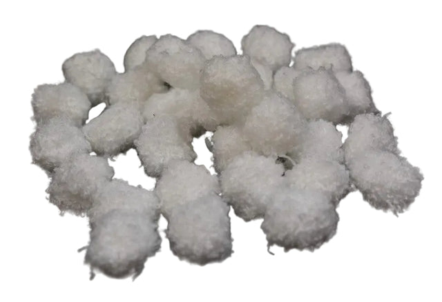 Bile casmir pufoase 2,5cm s/50 alb