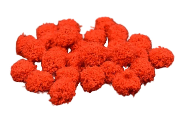 Bile casmir pufoase 2.5cm s/50 rosu