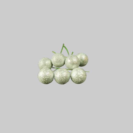 Pick bilute 2.5cm argintiu cu glitter