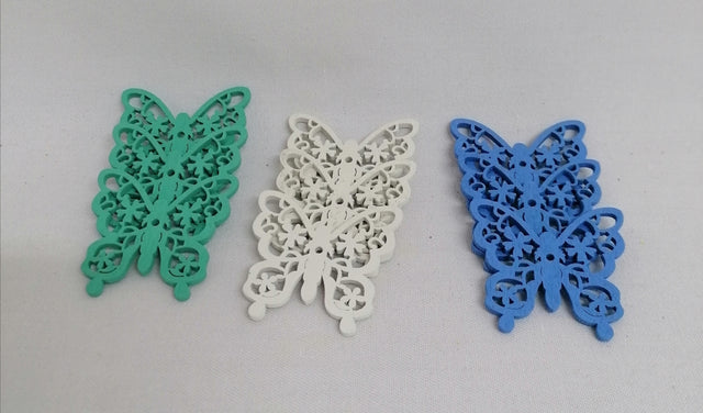 Fig. fluturi 4.5cm S/20 alb/albastr./turcoaz