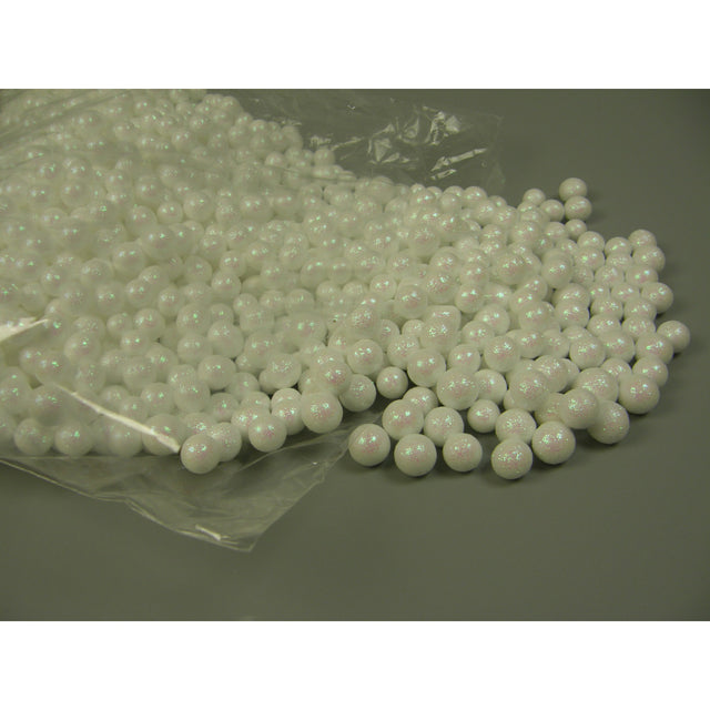 Bile polistiren 1.5cm alb&glitter