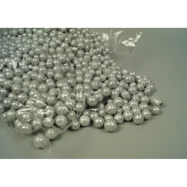 Bile polistiren 1.5cm argintiu&glitter