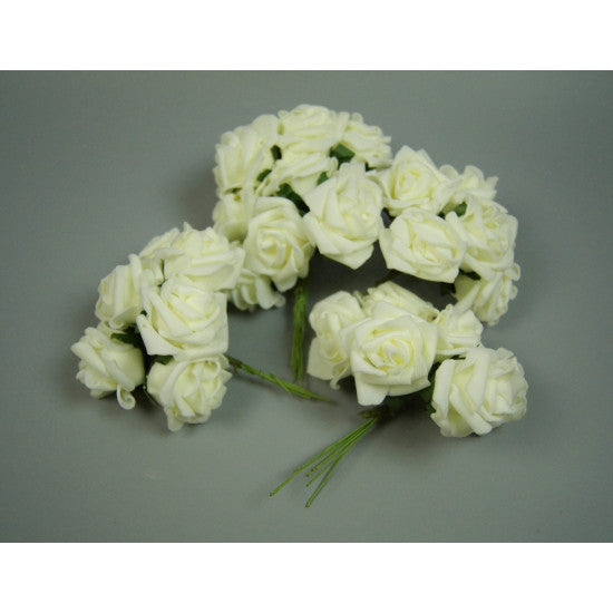 Buchet trandafiri polifoam 4,5cmx6 crem