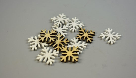 Fig. fulgi de zapada 2.5cm natur/alb