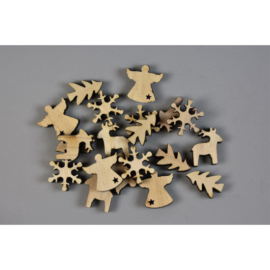 Fig.Craciun mixte din lemn 2.5cm S/20 natur