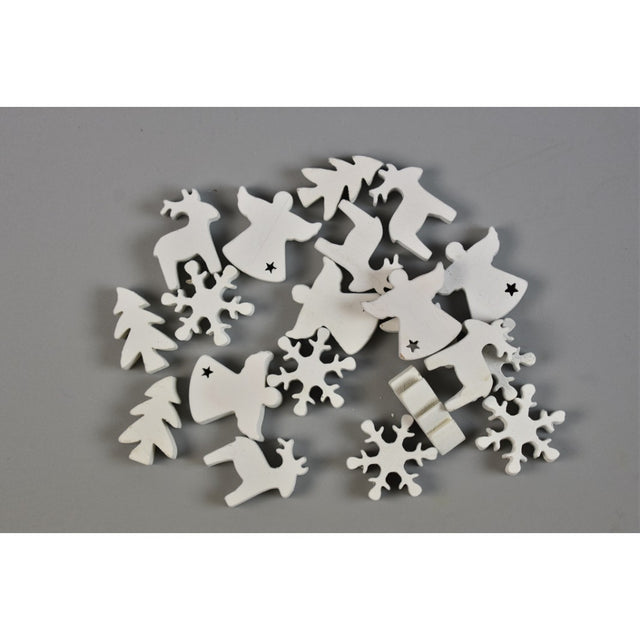 Fig.Craciun mixte din lemn 2.5cm S/20 alb