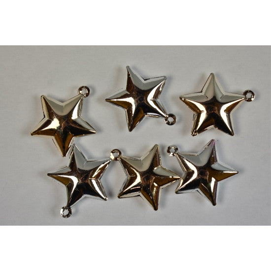 Stea clopotel 3,5cm 25buc/pach. sampanie/argintiu