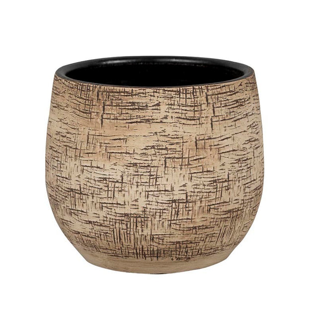 imagine produs Vas ceramic Cork 20x18cm nisipiu-negru