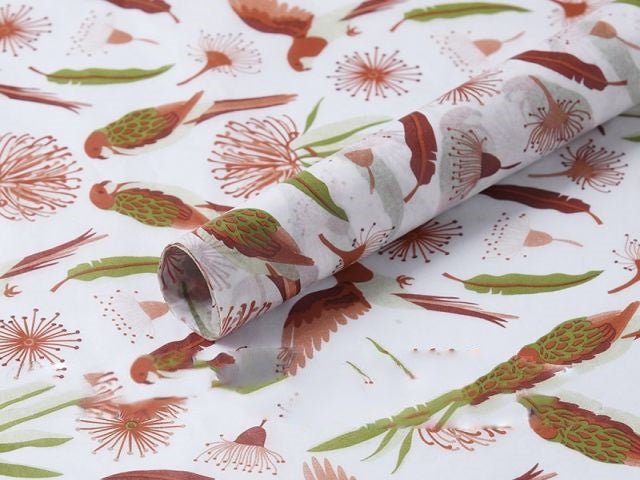 Ambalaj hartie 50x70cm S/10 alb/rosu/verde