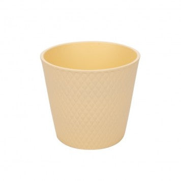 Vas ceramic Harlekin 13cm vanilie mat