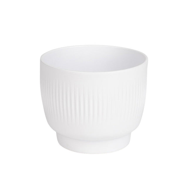 imagine produs Vas ceramic Rille 15cm alb mat