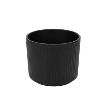 Vas ceramic Stripes 13cm antracit mat
