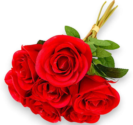 imagine produs Legatura trandafir x7 H:40cm rosu