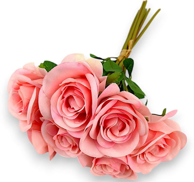 imagine produs Legatura trandafir x7 H:40cm roz