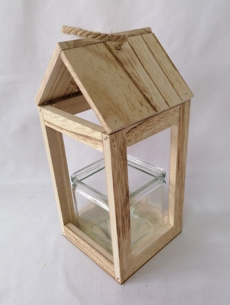 imagine produs Felinar din lemn 13x35cm 495688-4