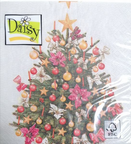 imagine produs Servetele traditional gold and red christmas tree s/20
