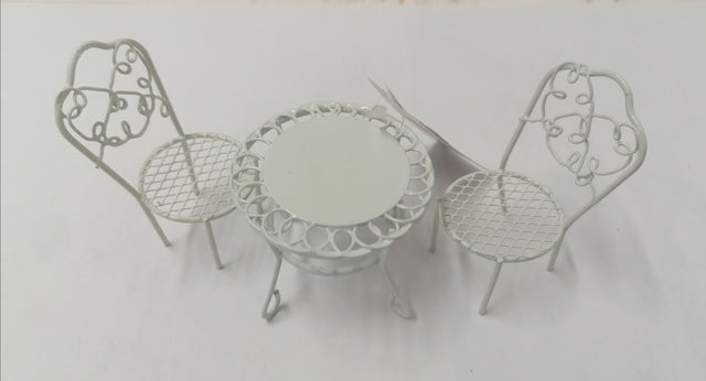 imagine produs Masuta de cafea cu scaune metal s/3